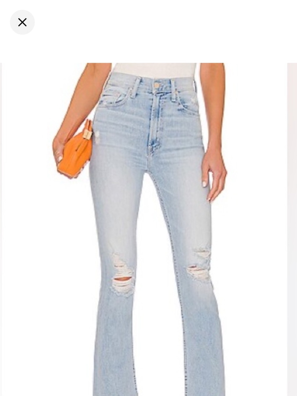 MOTHER Denim High Waisted Rider Ankle Fray Jeans
